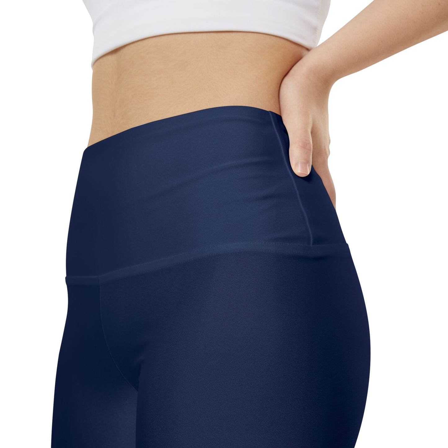 Space Indigo Women's Workout Shorts — Solid High-Waist Biker Shorts for Exercise & Everyday Wear