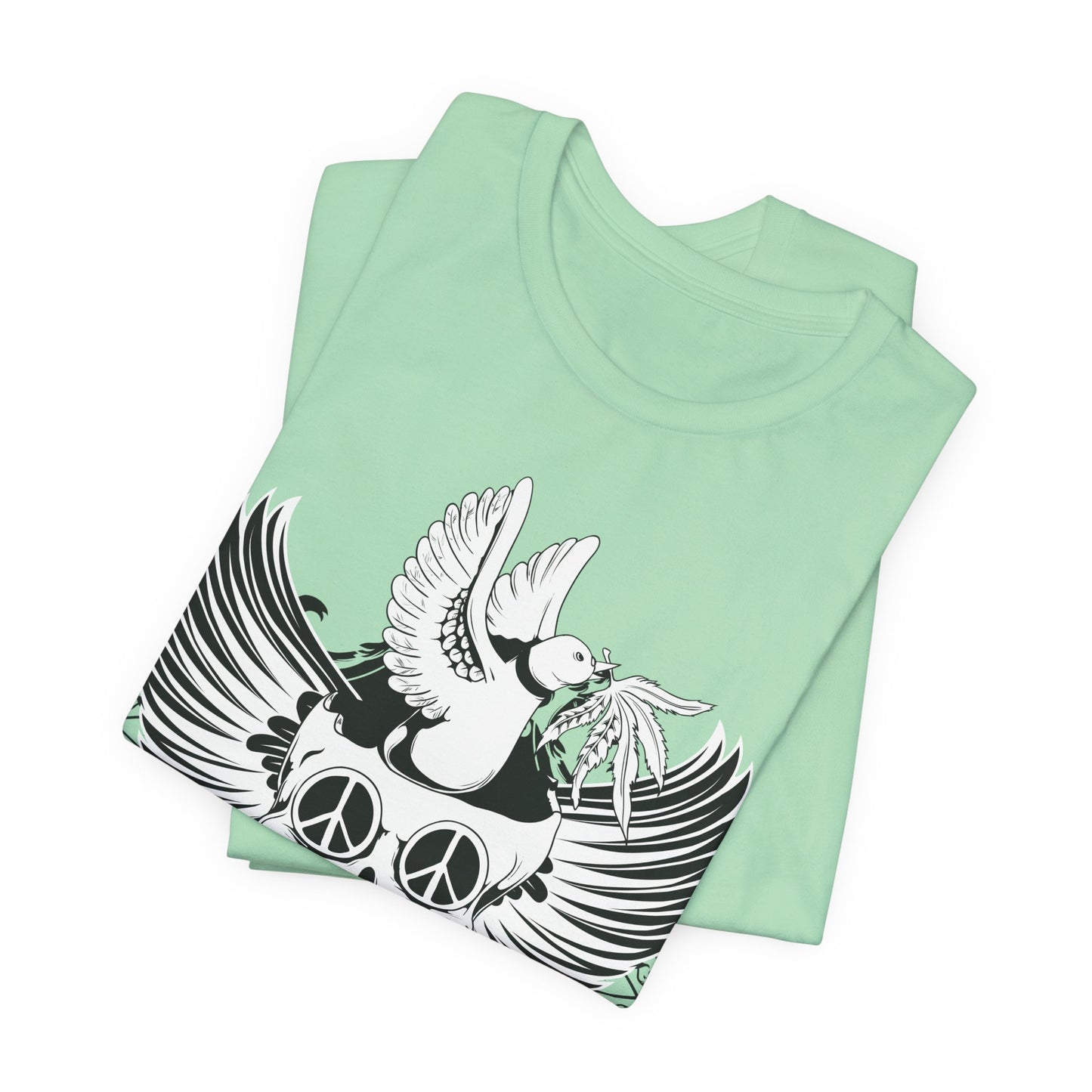 Bird Skull Graphic Design Tee, Skull Shirt, Vintage Tees, Art Design T-Shirt, Vintage Graphic Tee, Art Shirts with Skulls