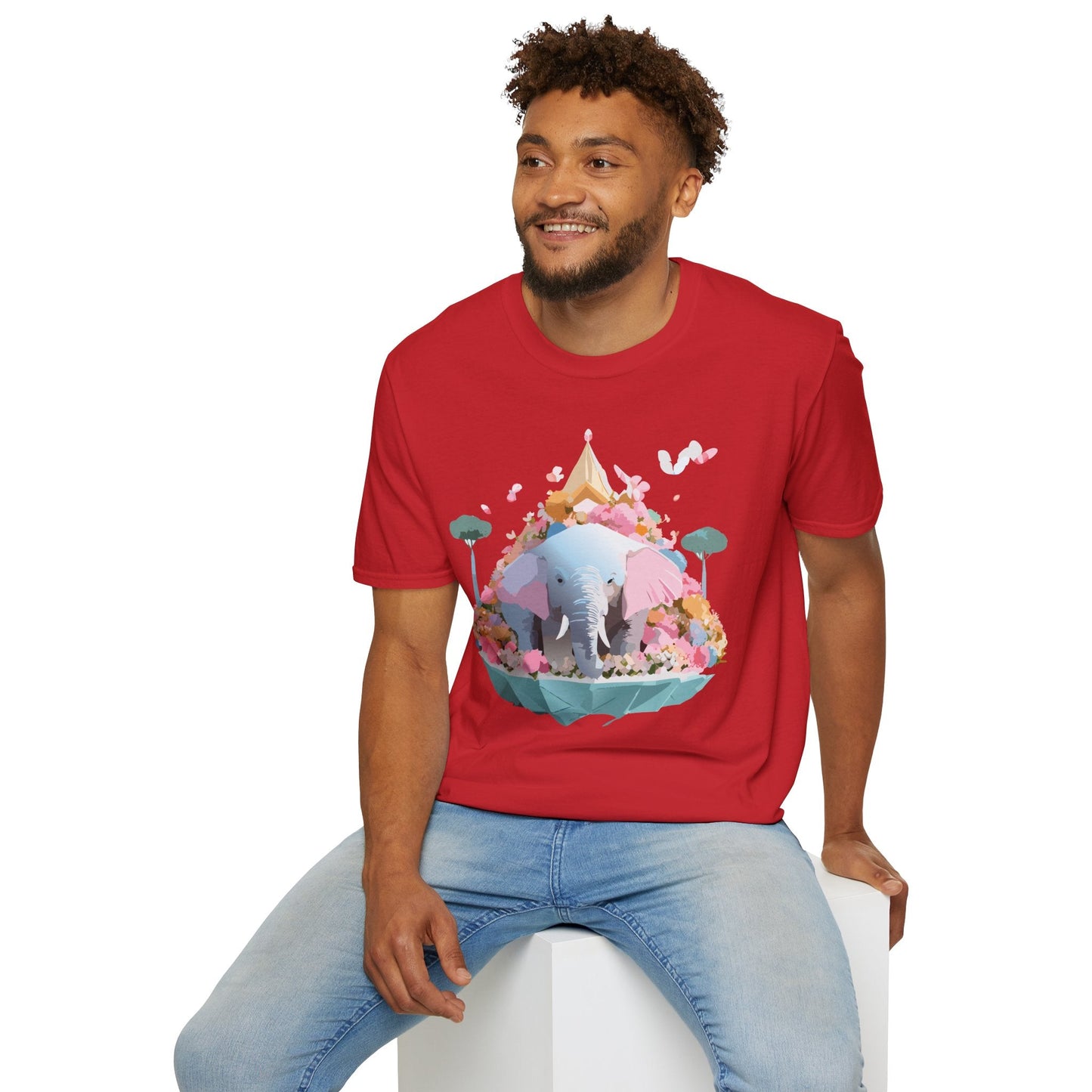 Elephant Graphic T Shirt For Animals Unisex Gildan Softstyle 64000 Cotton Tee Apparel