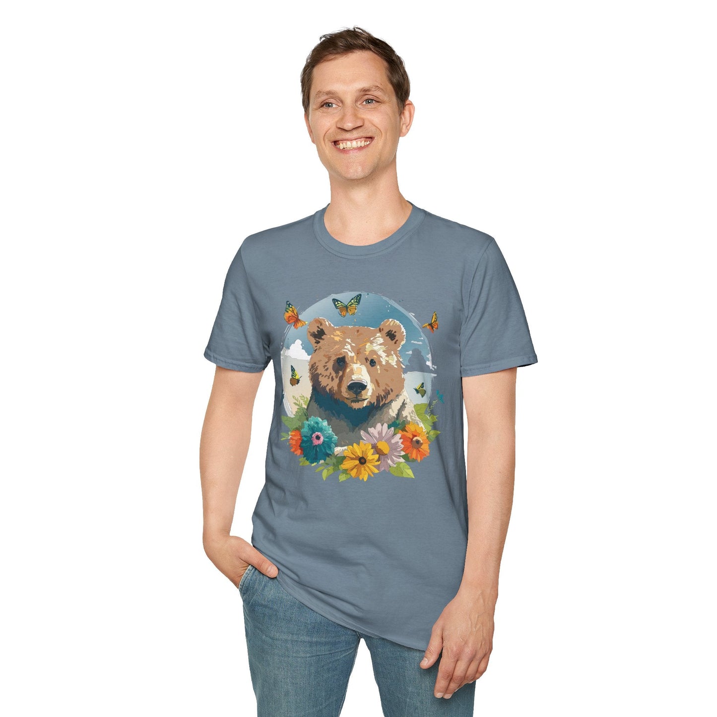 Bear T Shirt Unisex Teddy Bear Tee Softstyle 64000 Ring Spun Cotton Tee Lightweight Breathable