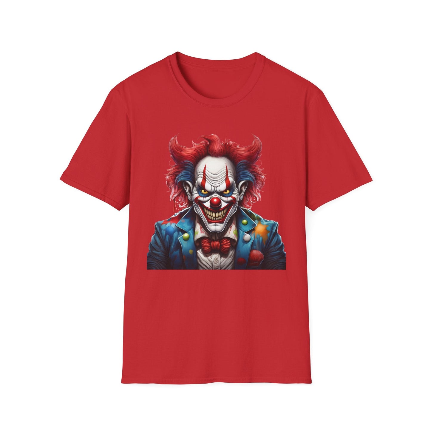 Unisex Clown Shirt With Funny Man Circus Print Tee Gildan Softstyle 64000 Classic Comfort Wear
