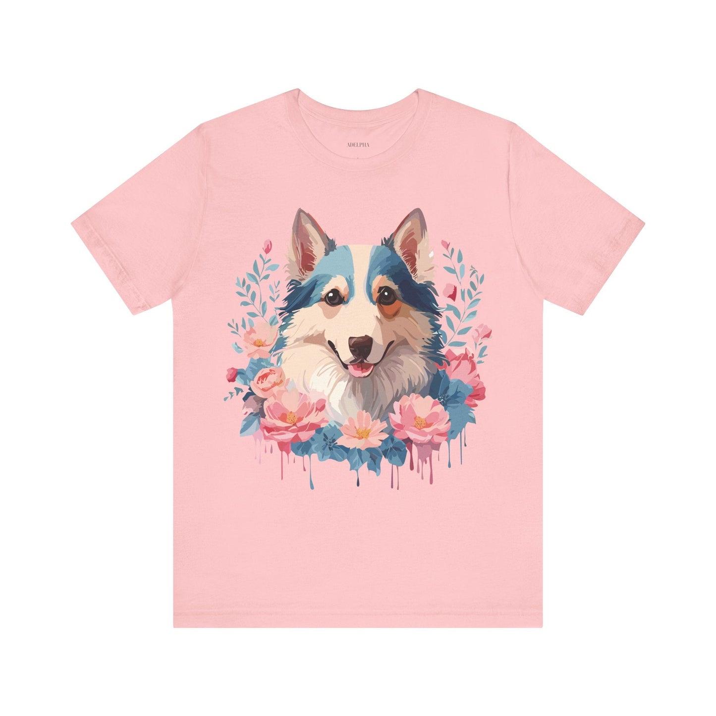 Unisex Graphic Dog Shirt Vintage Inspired Tee Art Design By Adelpha Premium Short Sleeve