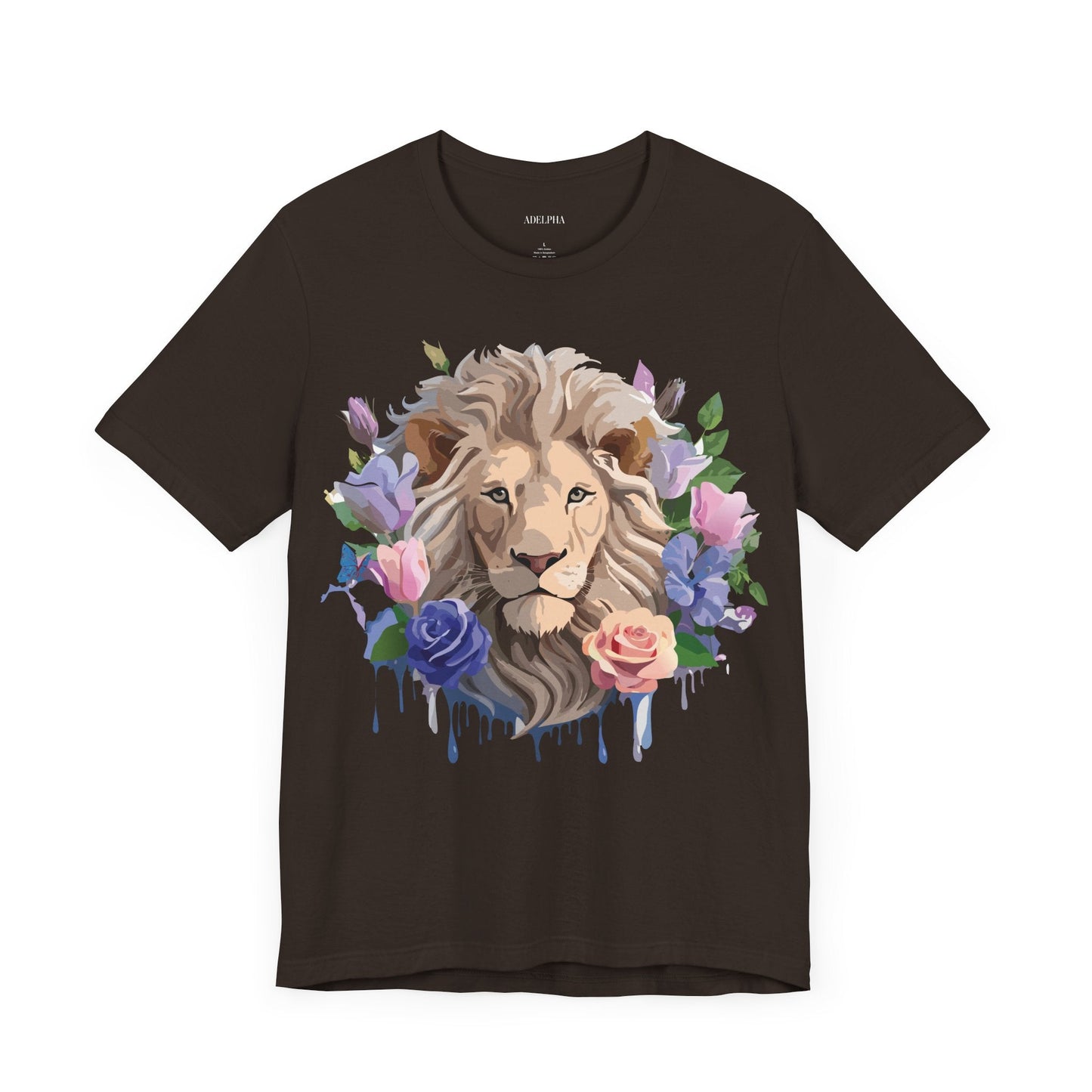 Lion Graphic Unisex 100 Cotton Vintage Animal Artwork Tee 4
