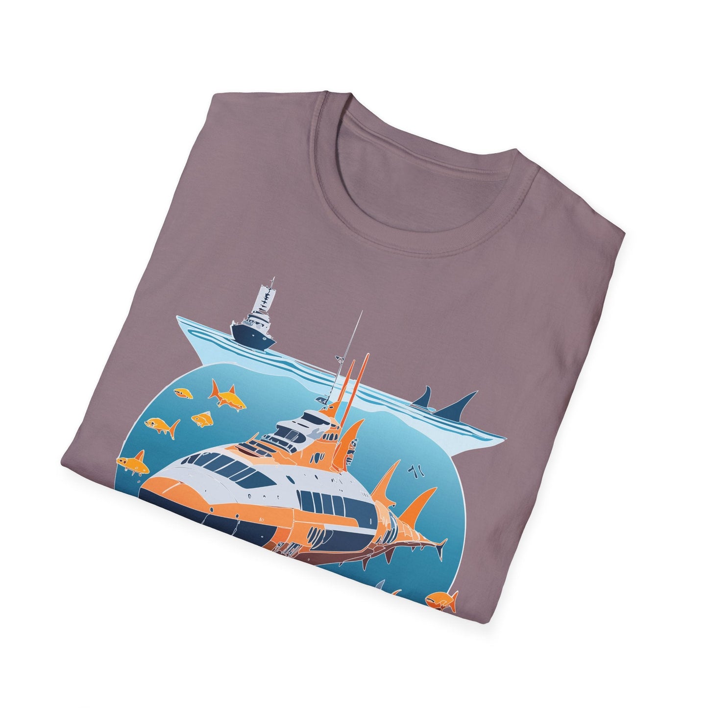 Ocean Tee Shirt Unisex Short Sleeve Gildan Softstyle 64000 Premium Comfort Ocean Artwork