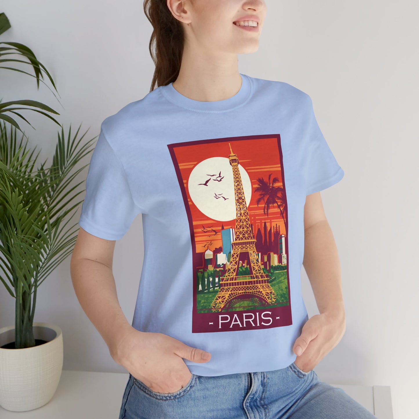 Retro Poster Paris Graphic Design Tee, Paris Shirt, Vintage Tees, Art Design T-Shirt, Graphic Tee, Retro Art Shirts
