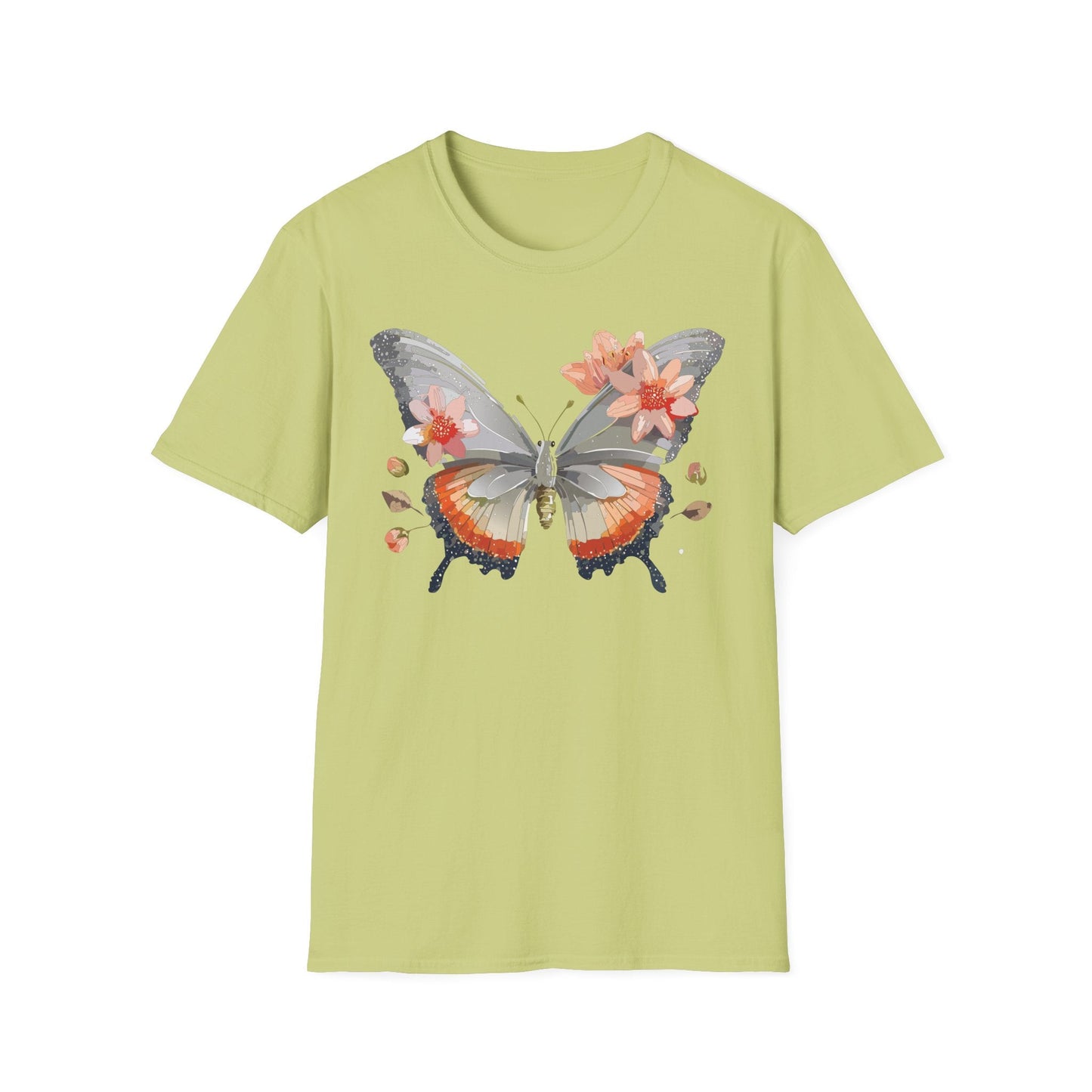 Monarch Butterfly T Shirt Unisex Softstyle Gildan 64000 100 Percent Ring Spun Cotton Tee