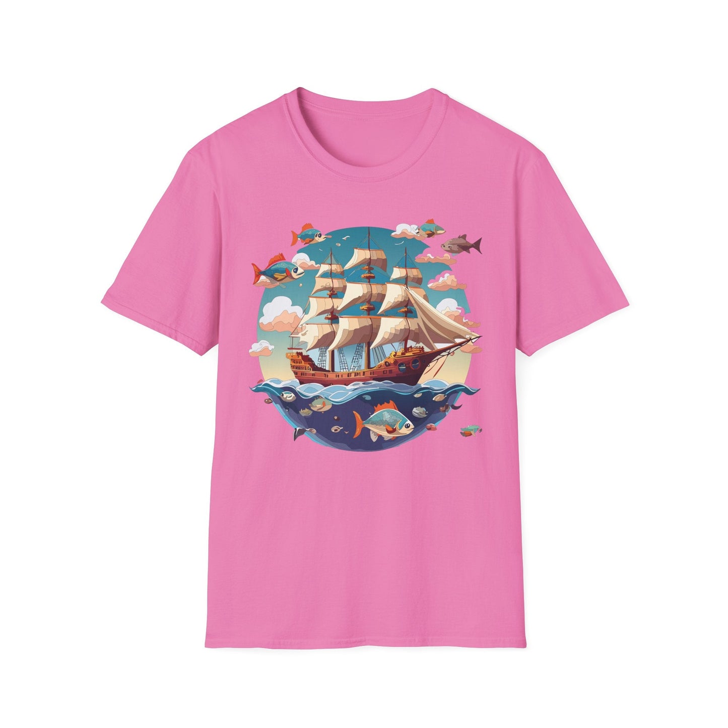 Unisex Ship T Shirts Frigate Vessel Tee By Gildan 64000 Softstyle 100 Percent Ring Spun Cotton