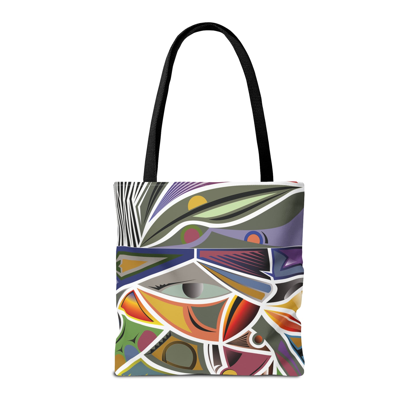 Canvas Bag with Abstract Prints