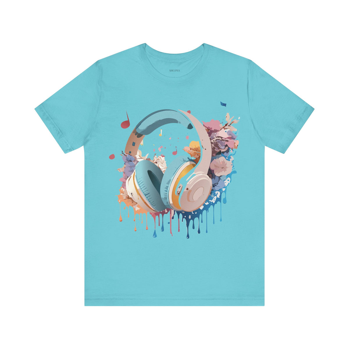 Music Graphic Unisex Cotton Bella+Canvas Tee with Art Design m166