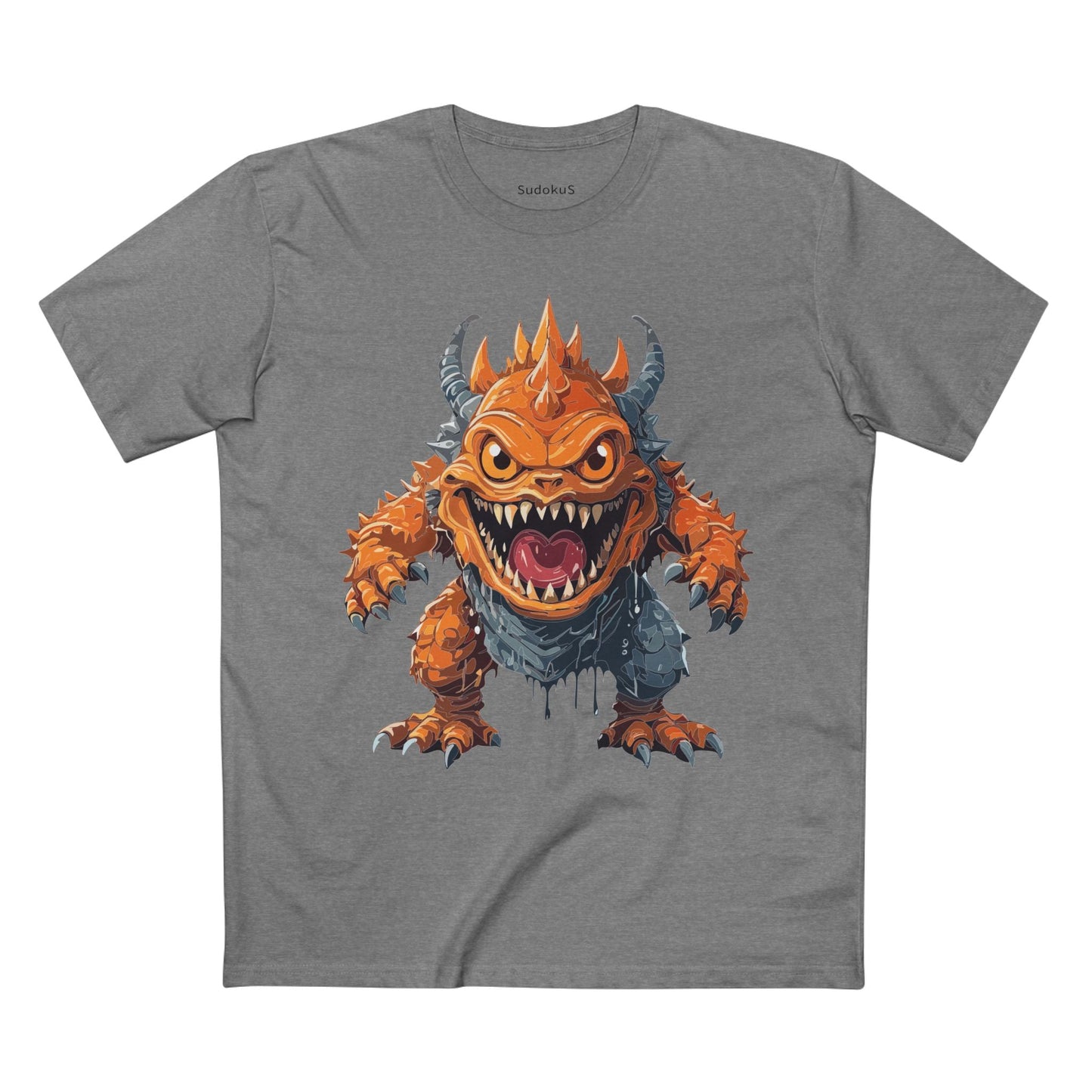 Cartoon Monsters Graphic Unisex 100 Cotton Staple Tee 35
