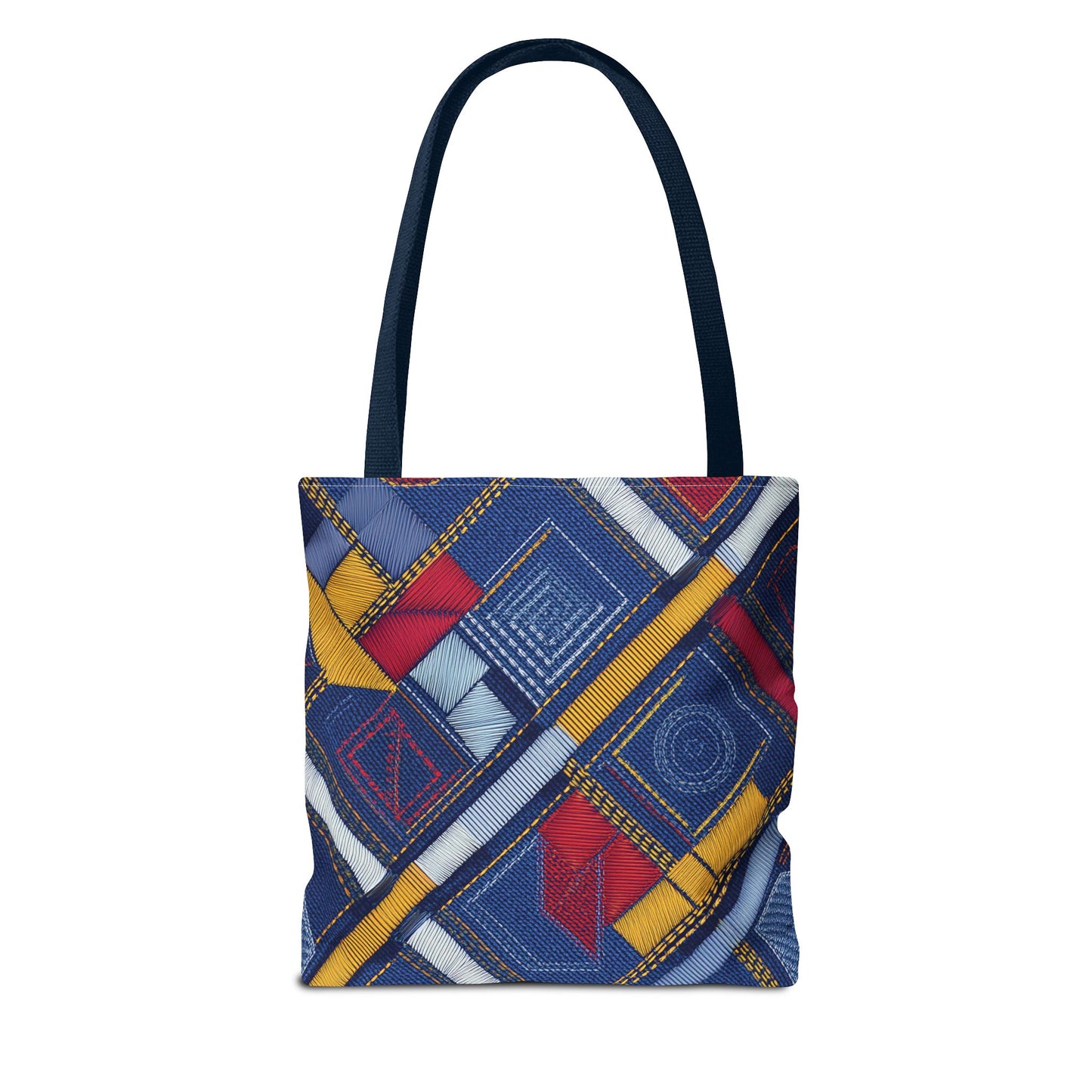 Denim Fabric Imitation Print Unisex Canvas Bag Poly Spun 3 Sizes Tote Bag 189-5