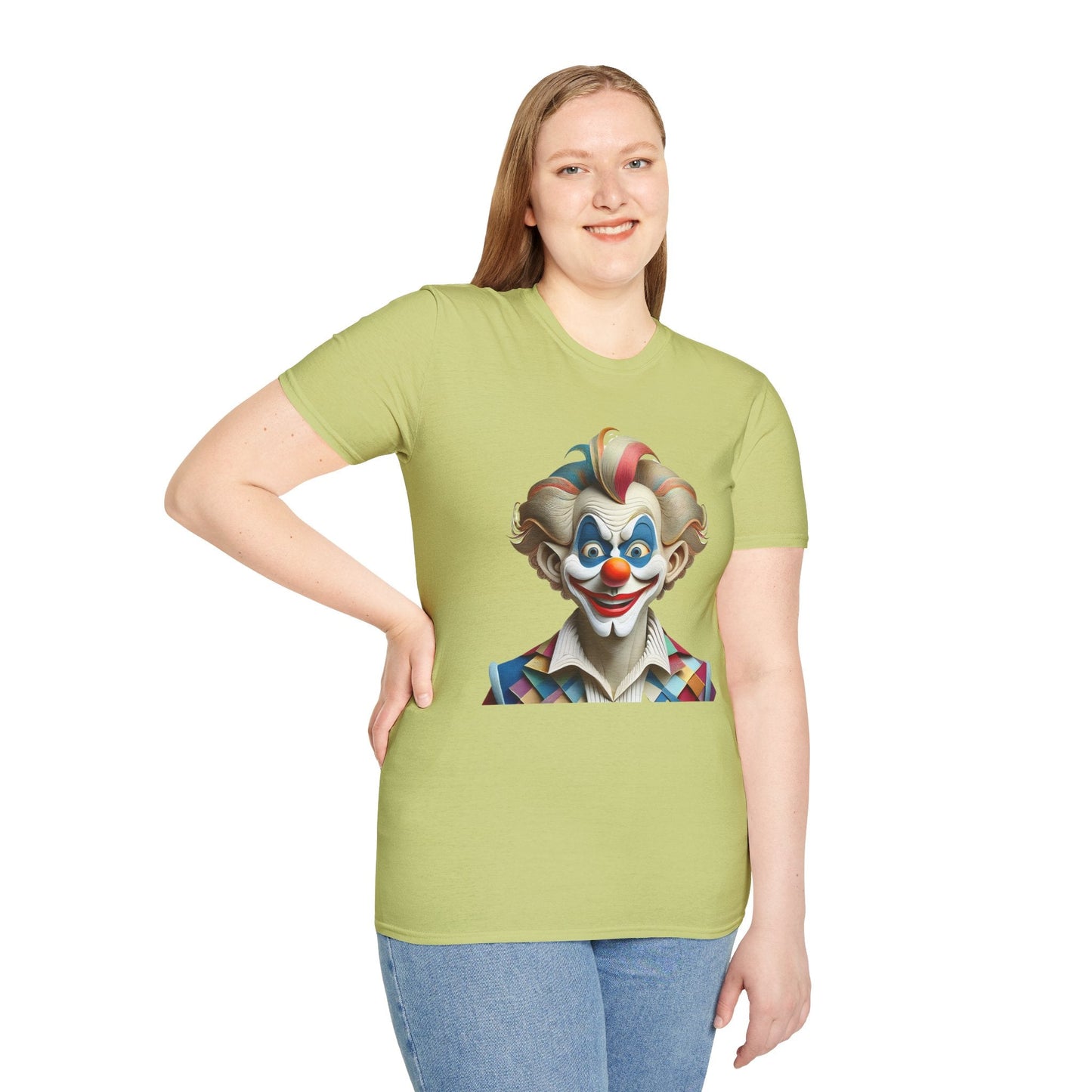 Unisex Clown Shirt Funny Man Circus Tee Softstyle Gildan 64000 Short Sleeve Everyday Comfort