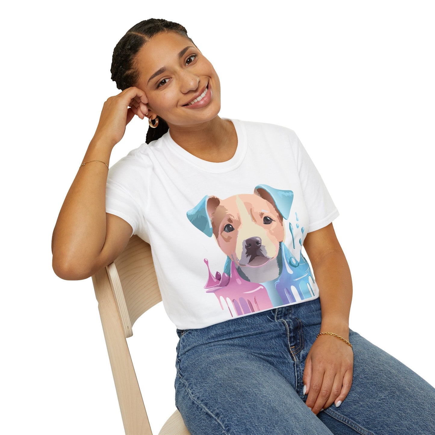 Dog Shirt Unisex Animal Tee Softstyle Gildan 64000 Cotton Tee