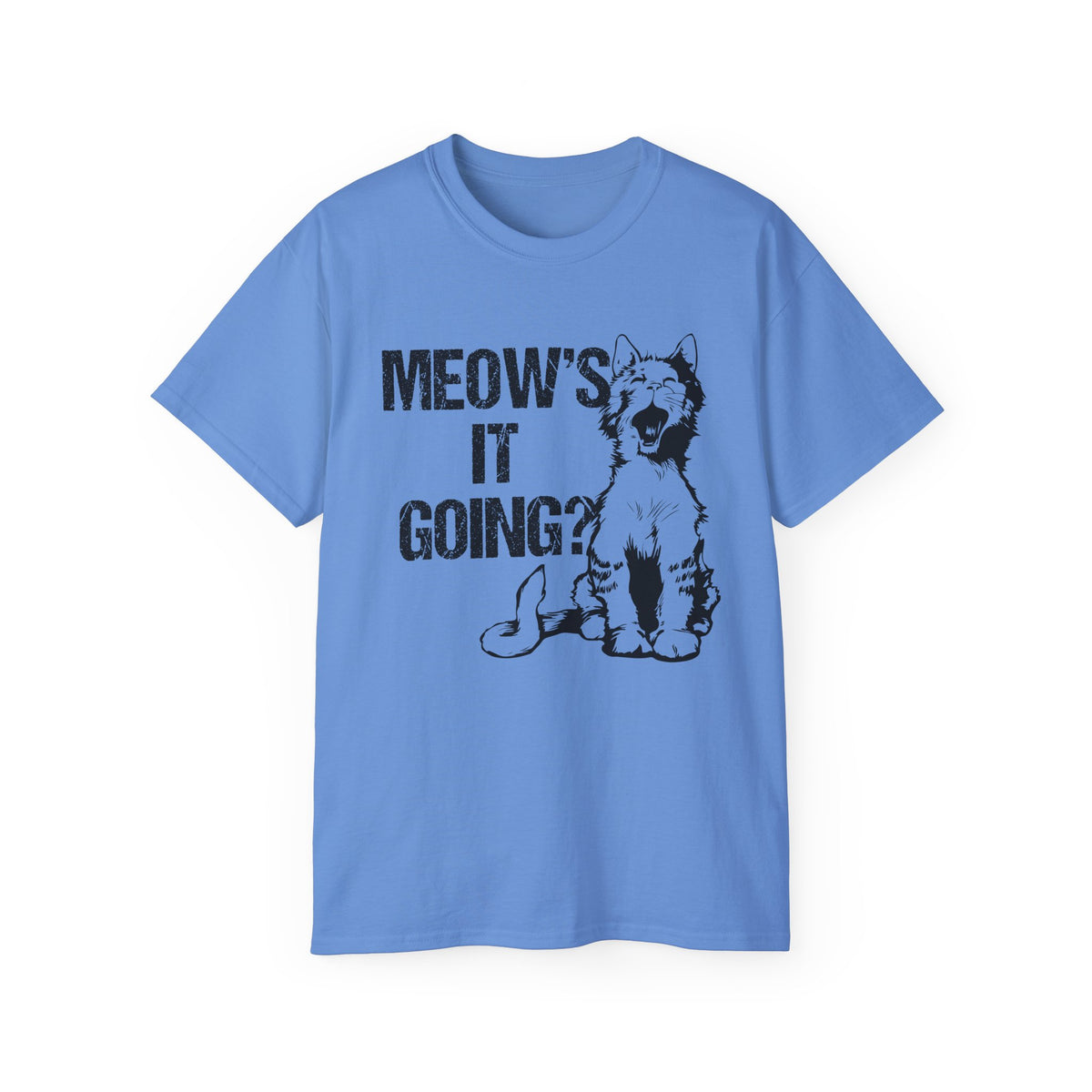 Meow's It Going? Cat Graphic Tee | Vintage Kitten Illustration