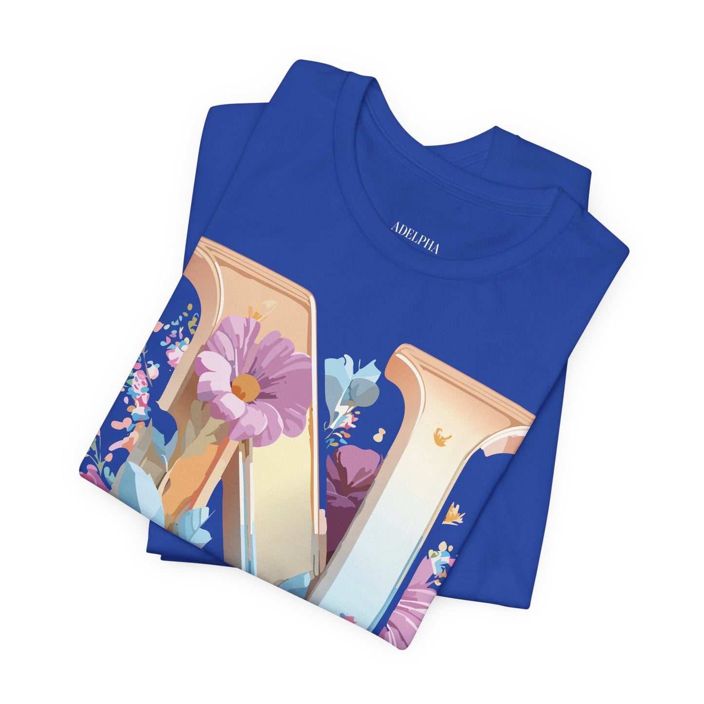 Letter N Shirt Unisex Graphic Tee By Adelpha Vintage Inspired Artwork Short Sleeve