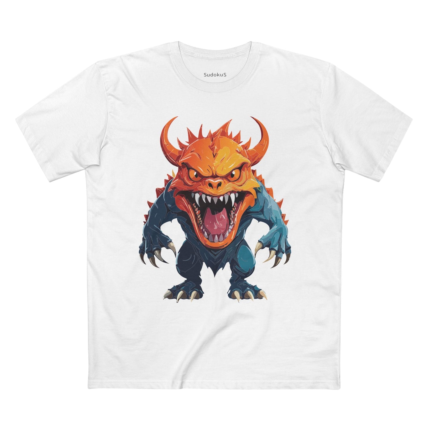 Cartoon Monsters Graphic Unisex 100 Cotton Staple Tee 27