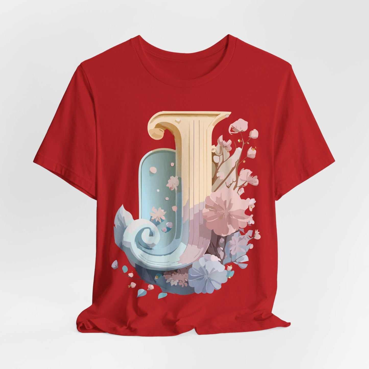 Adelpha Letter J Shirt Unisex Graphic Tee Vintage Inspired Art Design Short Sleeve