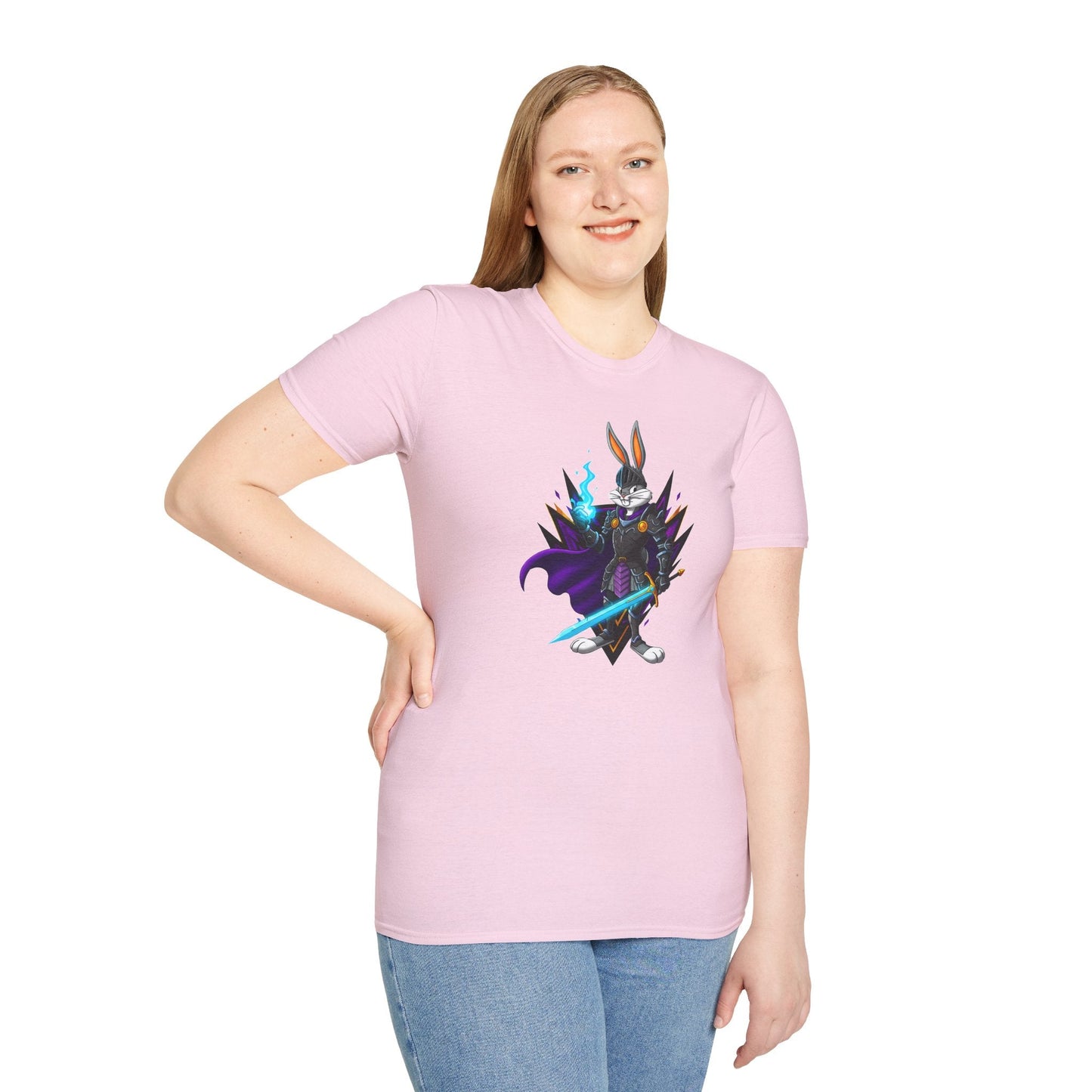 Bugs Bunny Shirt Unisex Gildan Softstyle Tee 100 Percent Cotton Cartoon Graphic Design