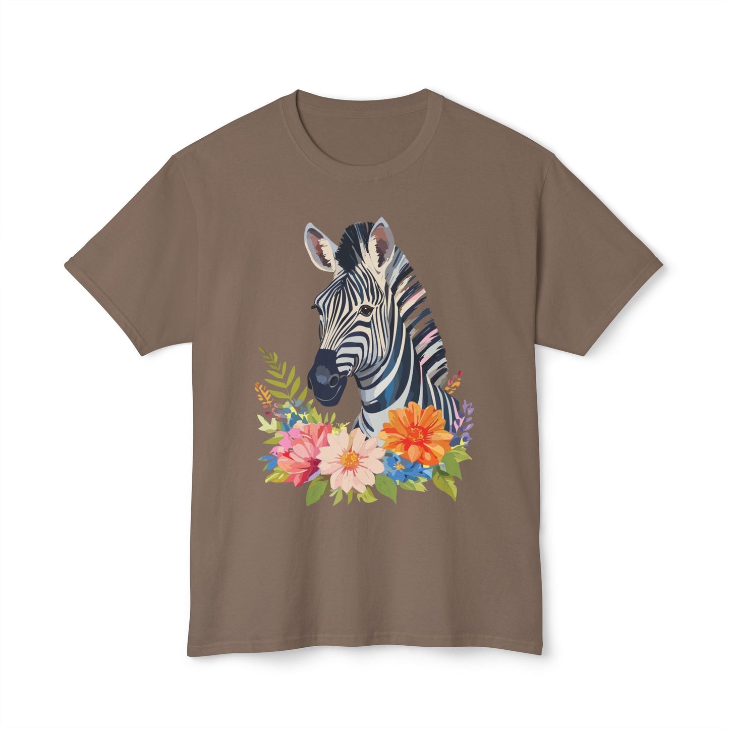 Unisex Zebra Art T Shirt With Full Color Print 100 Percent Cotton Jersey Tee Premium
