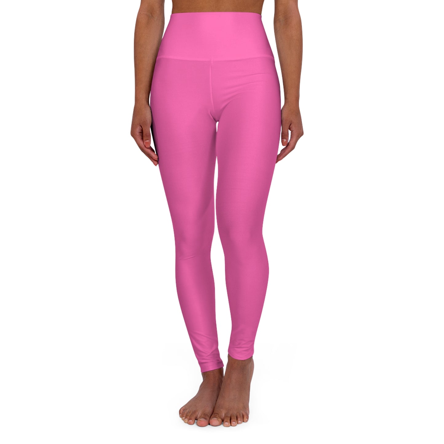 High-Waist Summer Pink Yoga Leggings Women's Seamless Poly-Span Stretchy Pink Activewear