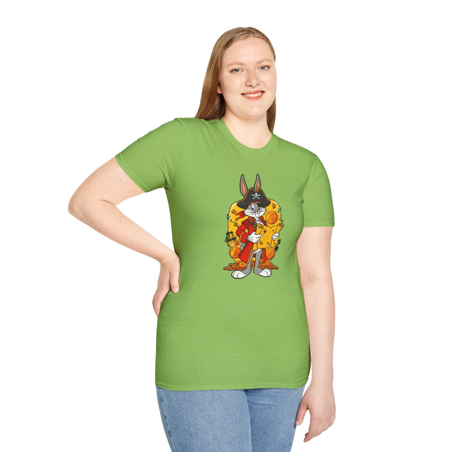 Cartoon Bunny Graphic Unisex Cotton Animal Animation Artwork Design Tee 29