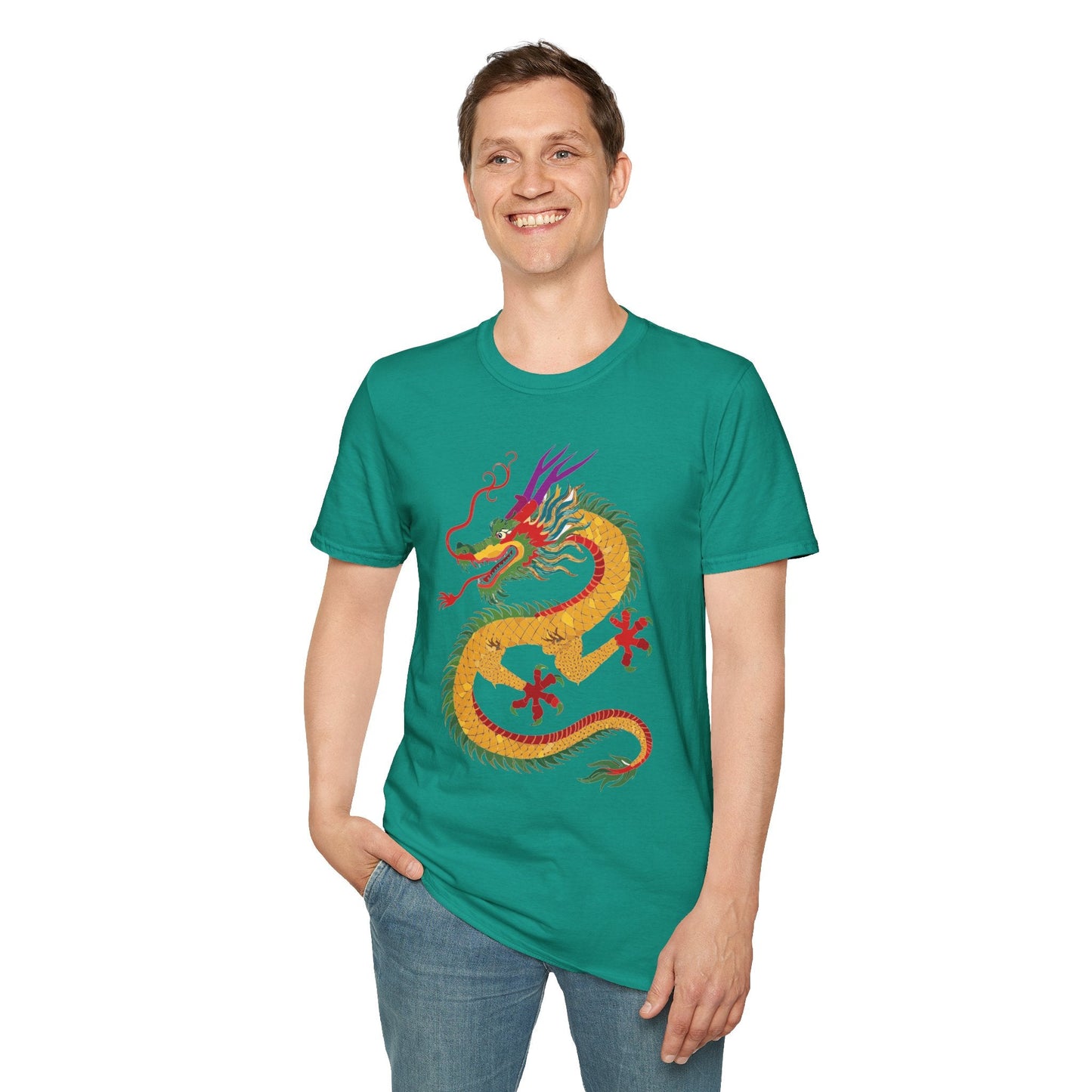Dragon T Shirt Unisex Dragon Shirt Animal Design Softstyle Ring Spun Cotton Tee Comfort