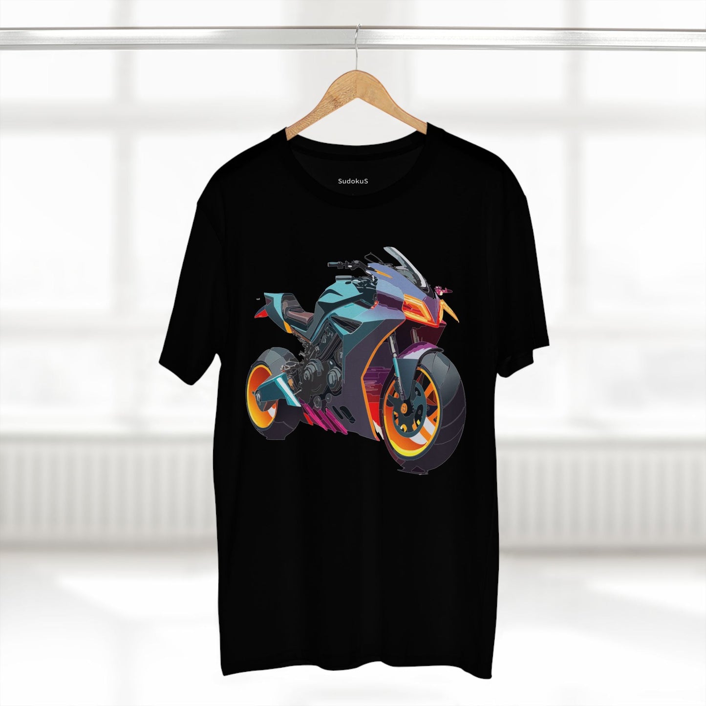 Moto Bike Graphic Unisex 100 Cotton Staple Tee 16