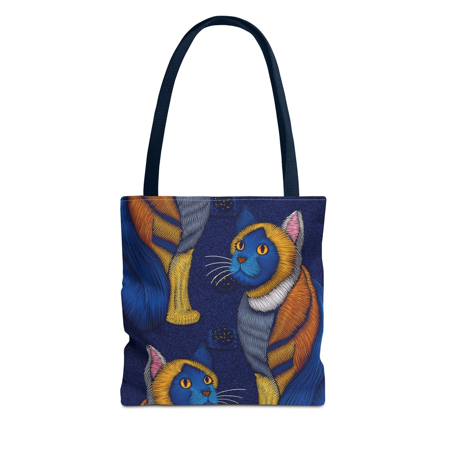 Denim Fabric Imitation Print Unisex Canvas Bag Poly Spun 3 Sizes Tote Bag 190-4