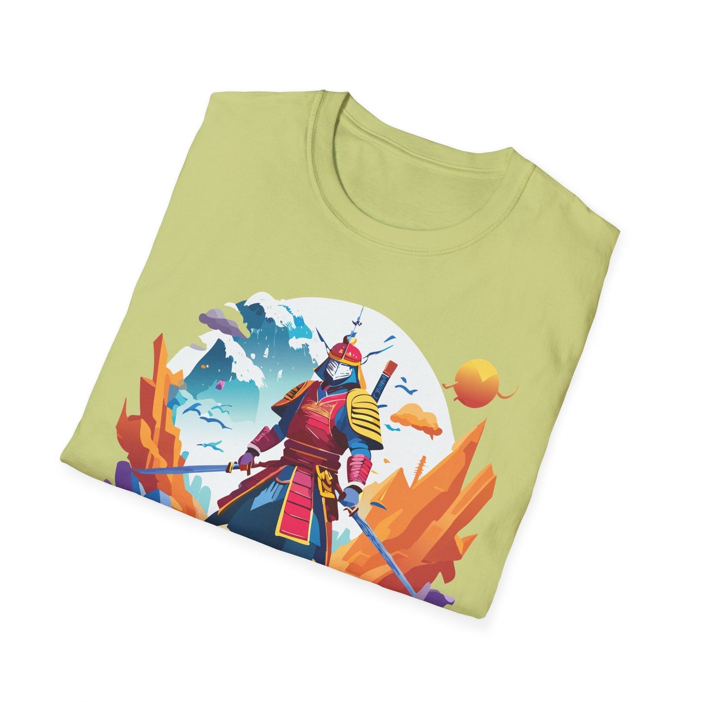 Samurai Shirt Unisex Short Sleeve T Shirt Gildan Softstyle 64000 100 Percent Ring Spun Cotton Tee