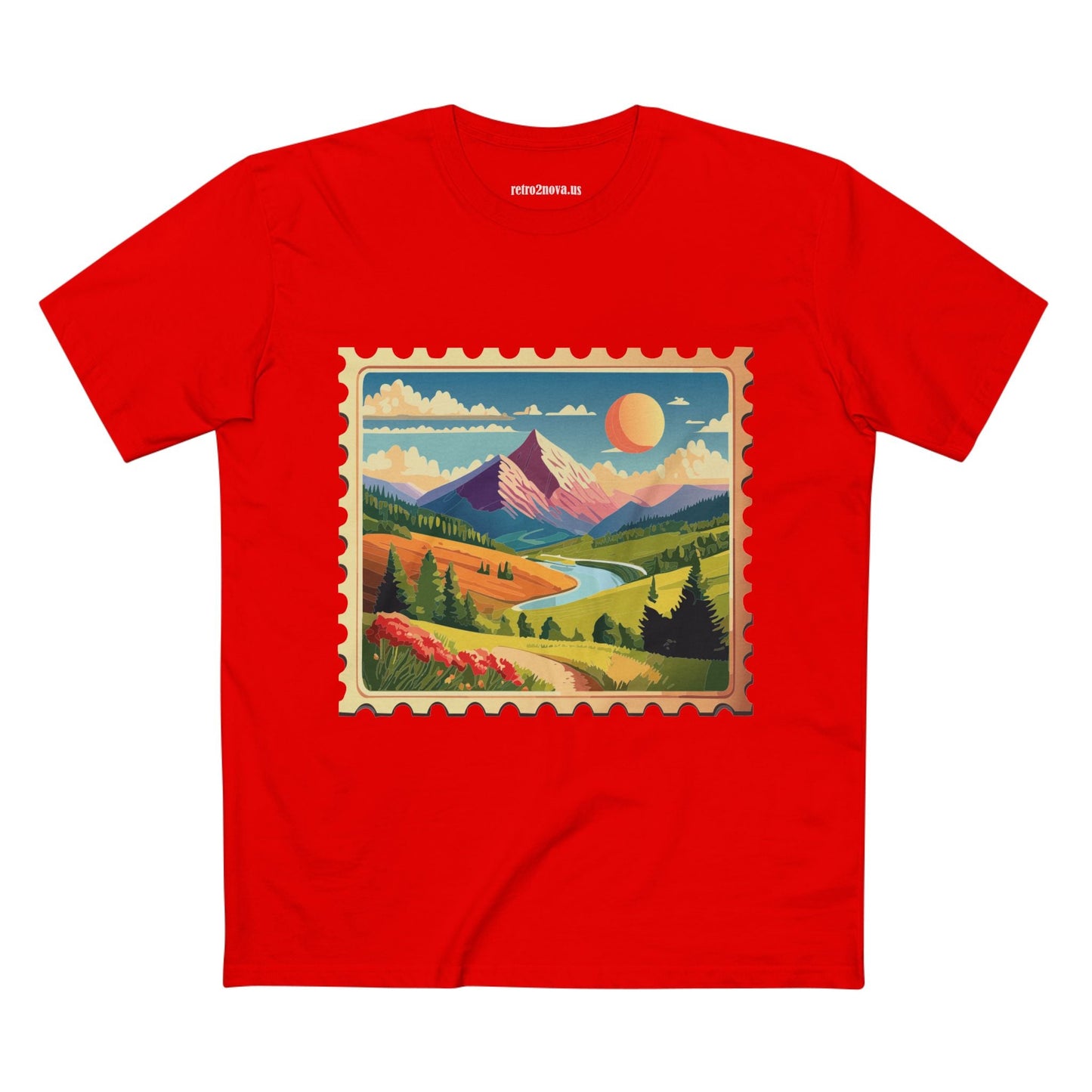 Stamp Shirt Postage Stamp Shirt PS36 Unisex Premium Cotton Tee With Original Art Design Retro2Nova