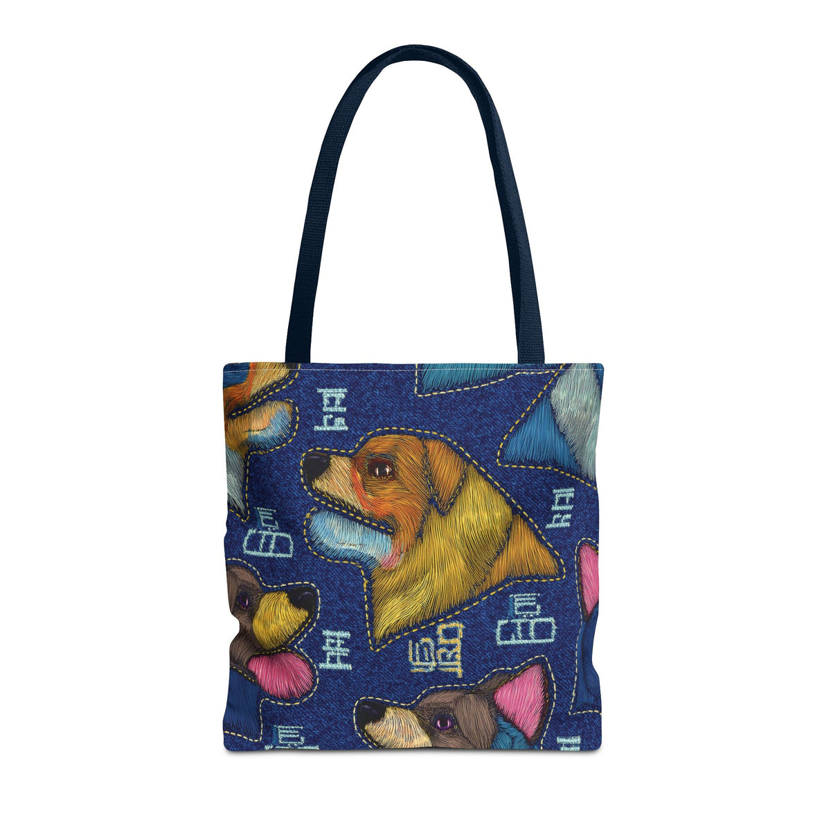 Denim Fabric Imitation Print Unisex Canvas Bag Poly Spun 3 Sizes Tote Bag 191-10