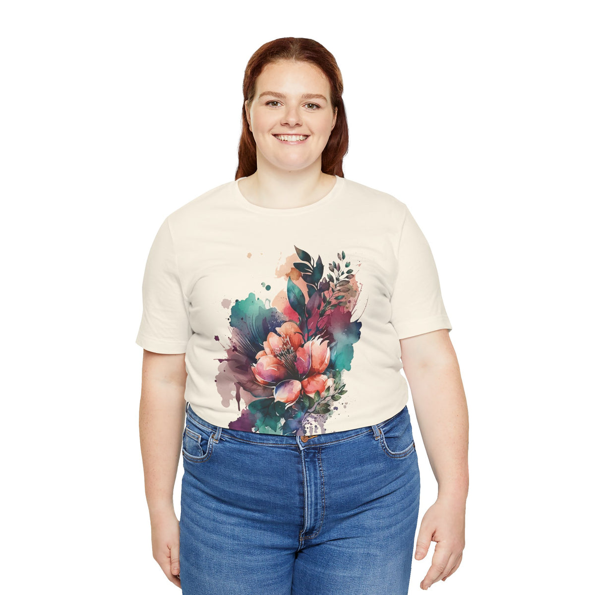 Floral Graphic Tee Shirt - Bella+Canvas Unisex 100 Cotton 57