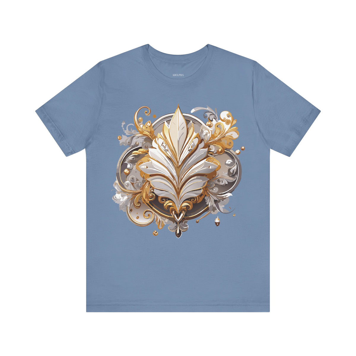 Jewelry Graphic Unisex Cotton Bella+Canvas Tee with Gemstones Art Design m40