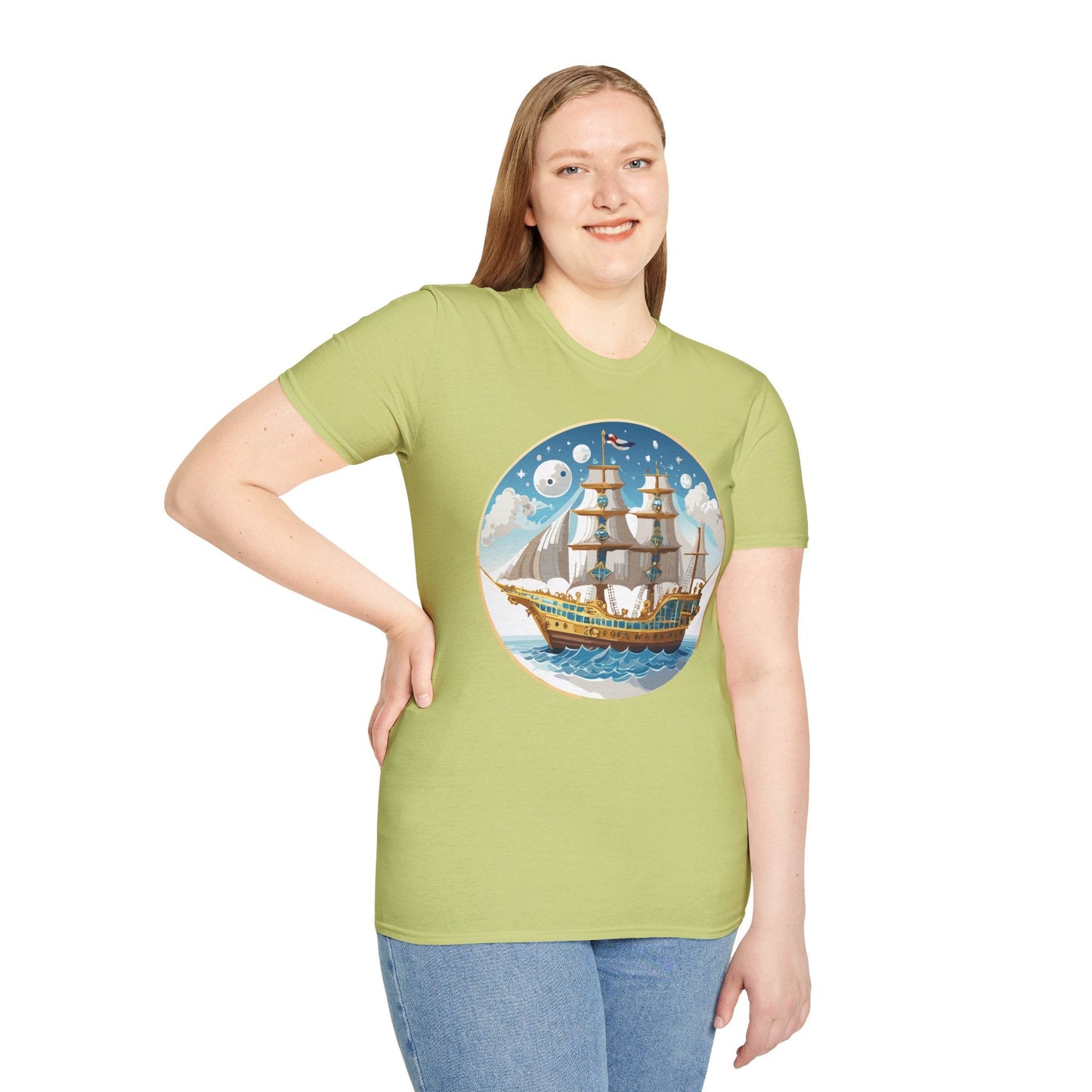 Ship T Shirts Frigate T Shirts Vessel Tee Shirt Unisex Softstyle 100 Percent Ring Spun Cotton Tee