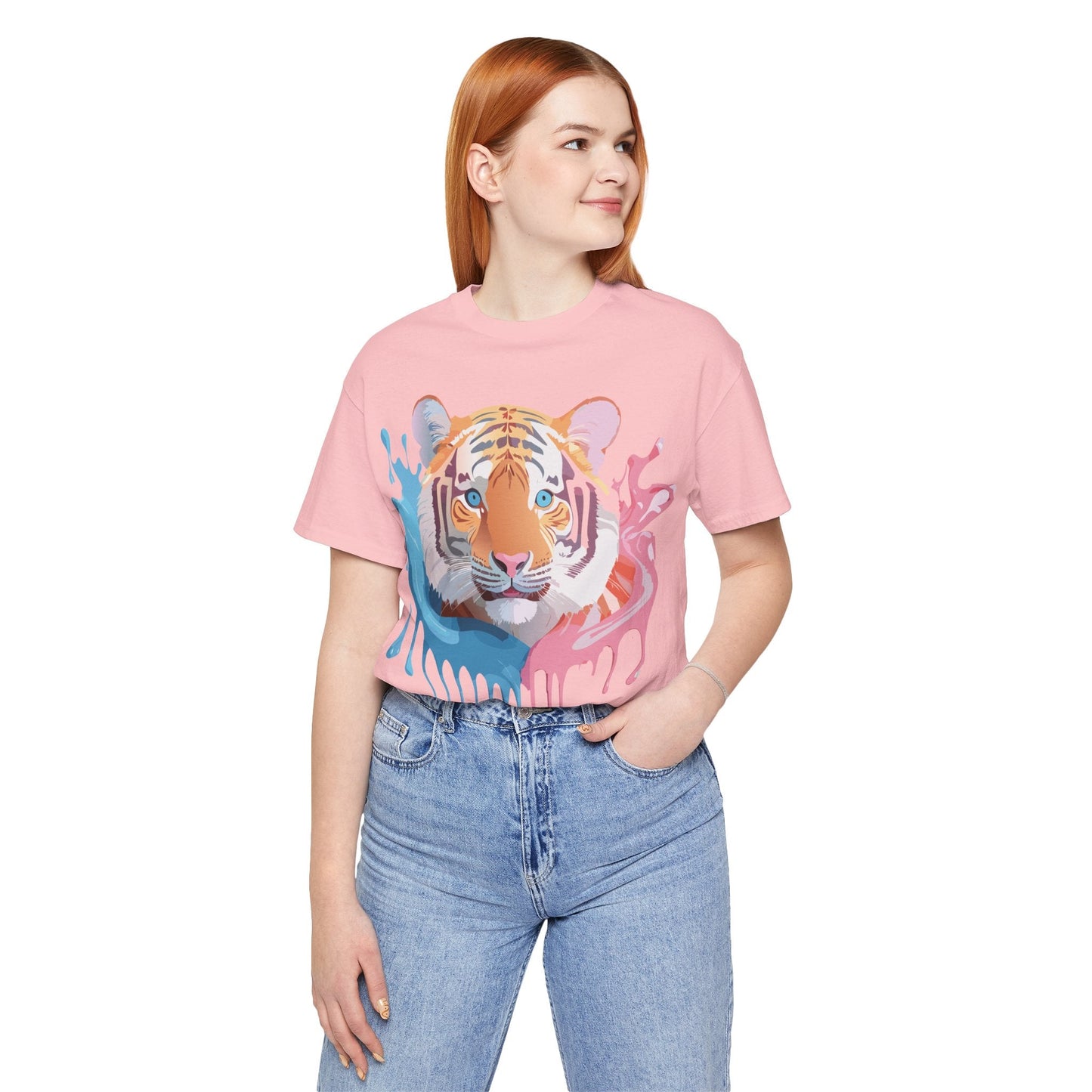 Tiger Graphic T Shirt Unisex Short Sleeve Tee By Adelpha Artwork Vintage Inspired