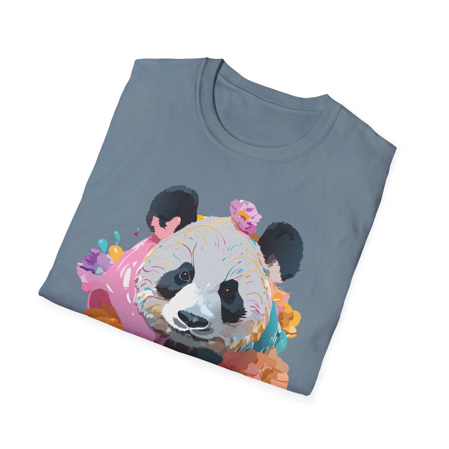 Gildan Softstyle Panda Shirt Unisex T Shirt With Panda Animal Design 100 Percent Cotton Tee