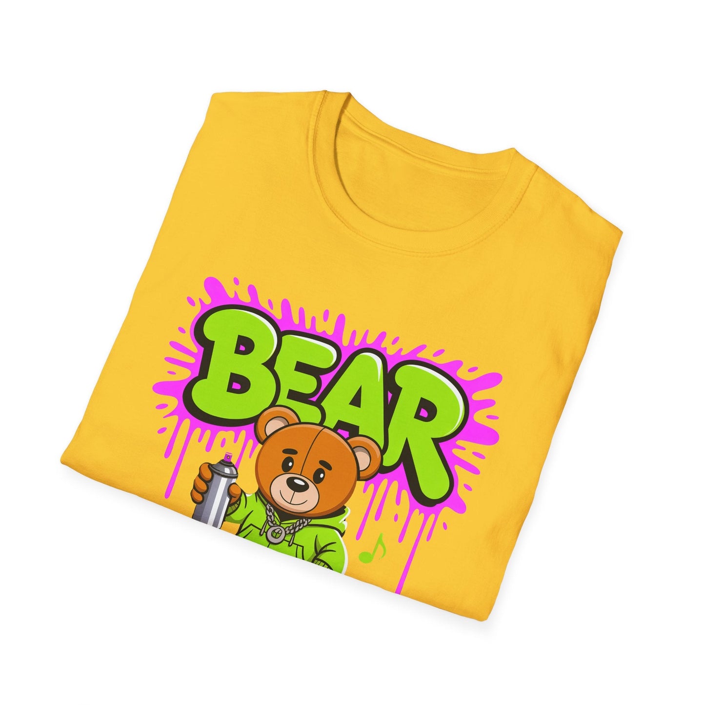 Unisex Cartoon T Shirt With Funny Animals Print Gildan Softstyle 64000 Tee Comfortable Everyday Wear