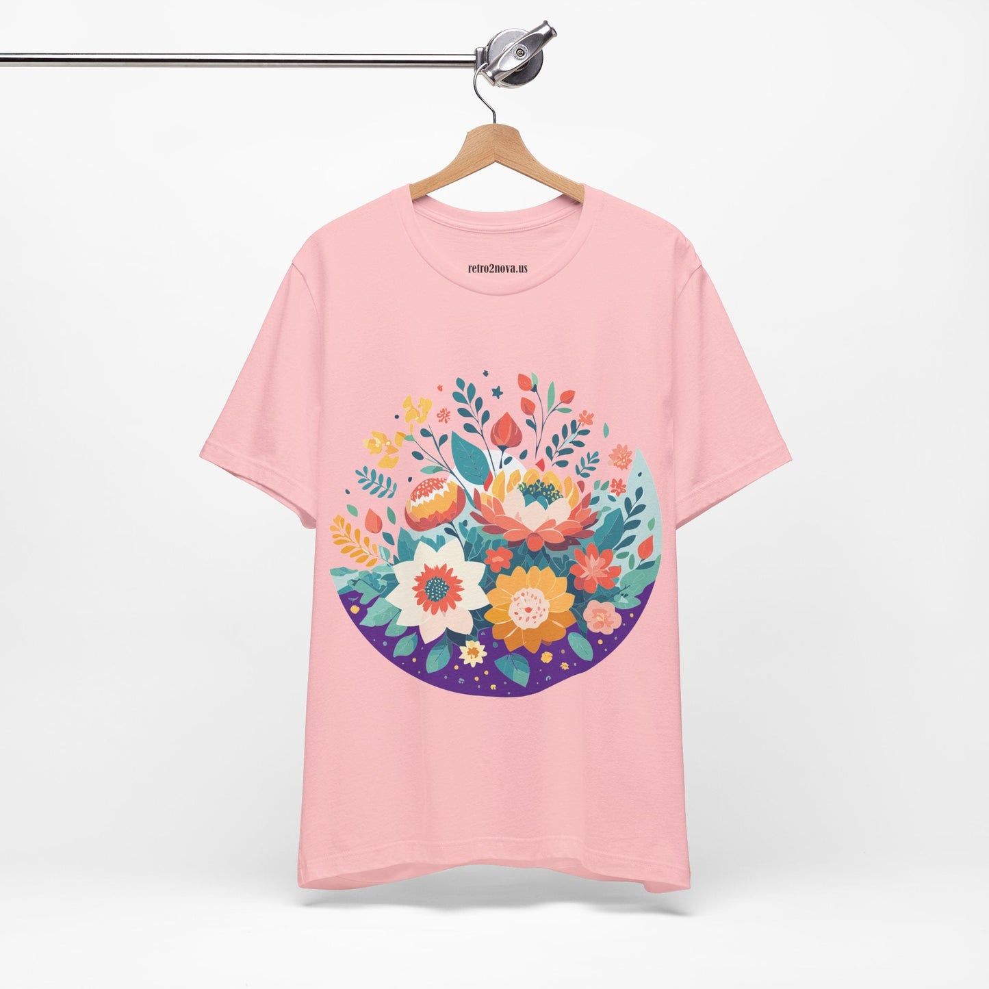 Flowers Shirt Floral Shirt Unisex Jersey Short Sleeve Tee Breathable Fabric Free Shipping