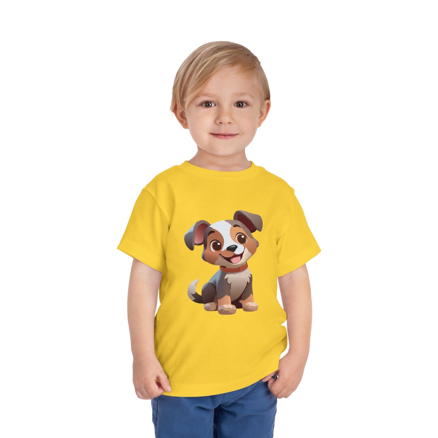 Bonita camiseta de manga corta para niños pequeños con diseño de cachorro: regalo adorable para amantes de las mascotas (2 a 5 años)