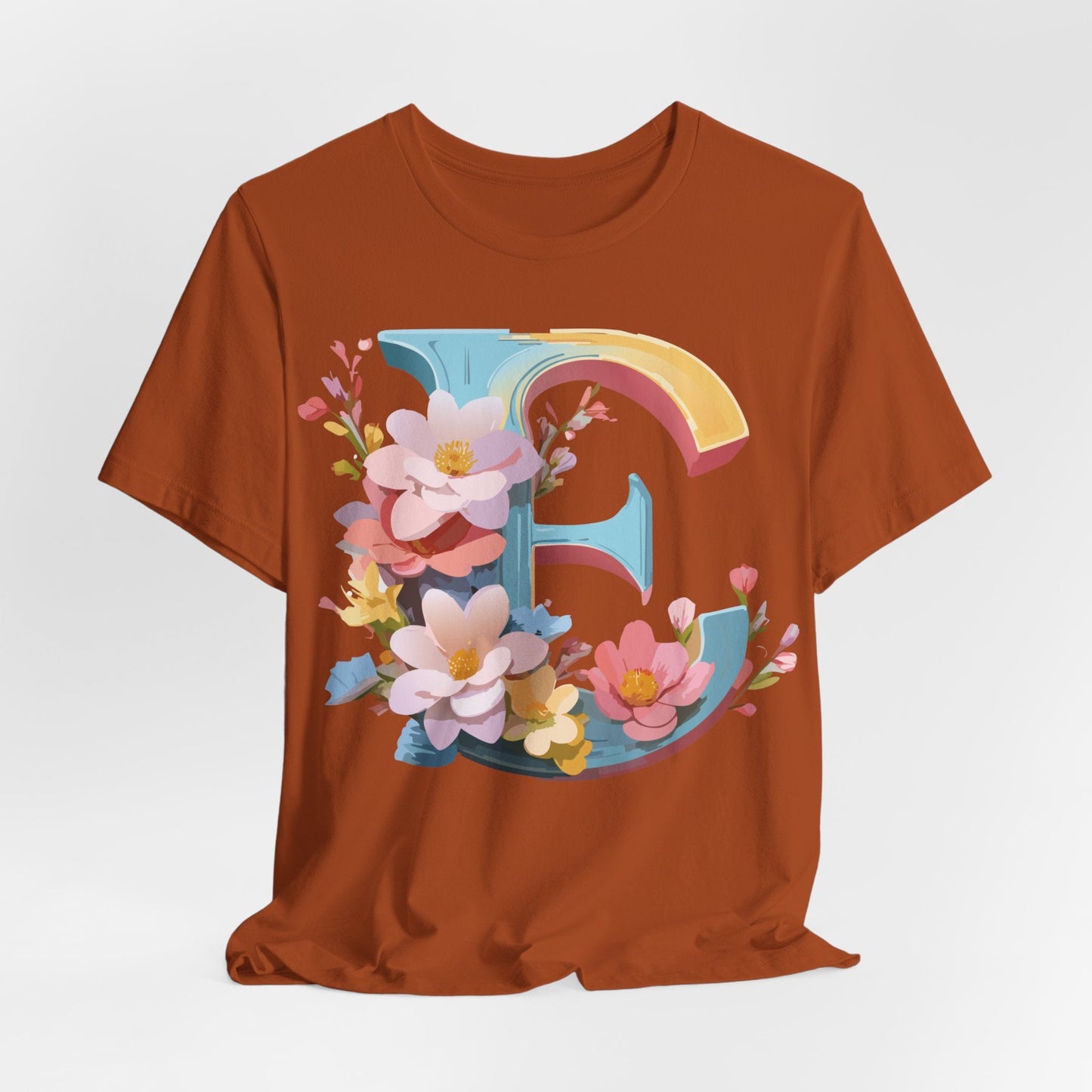 Letter E Shirt Unisex Graphic Tee By Adelpha Vintage Inspired Short Sleeve Casual