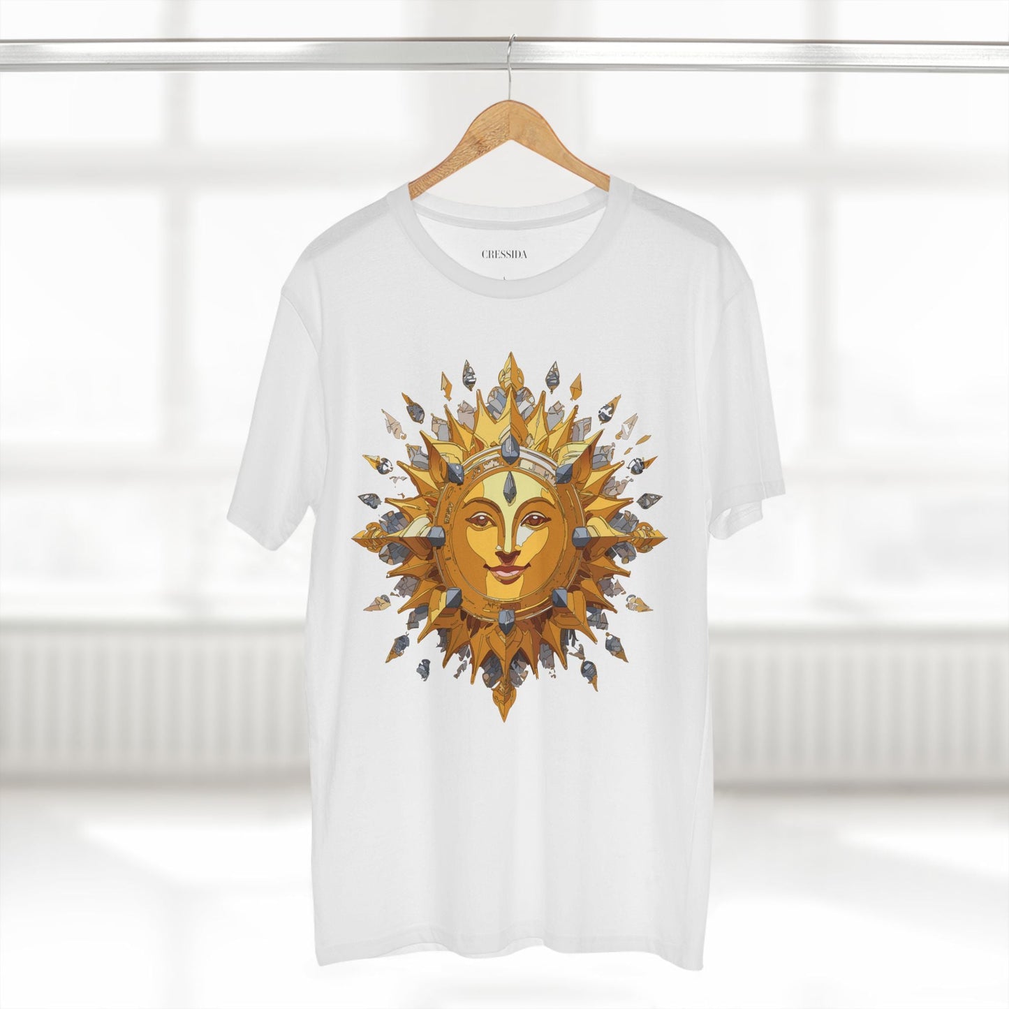 Gold Sun Graphic Unisex 100 Cotton T-Shirt with Golden Art Design 11