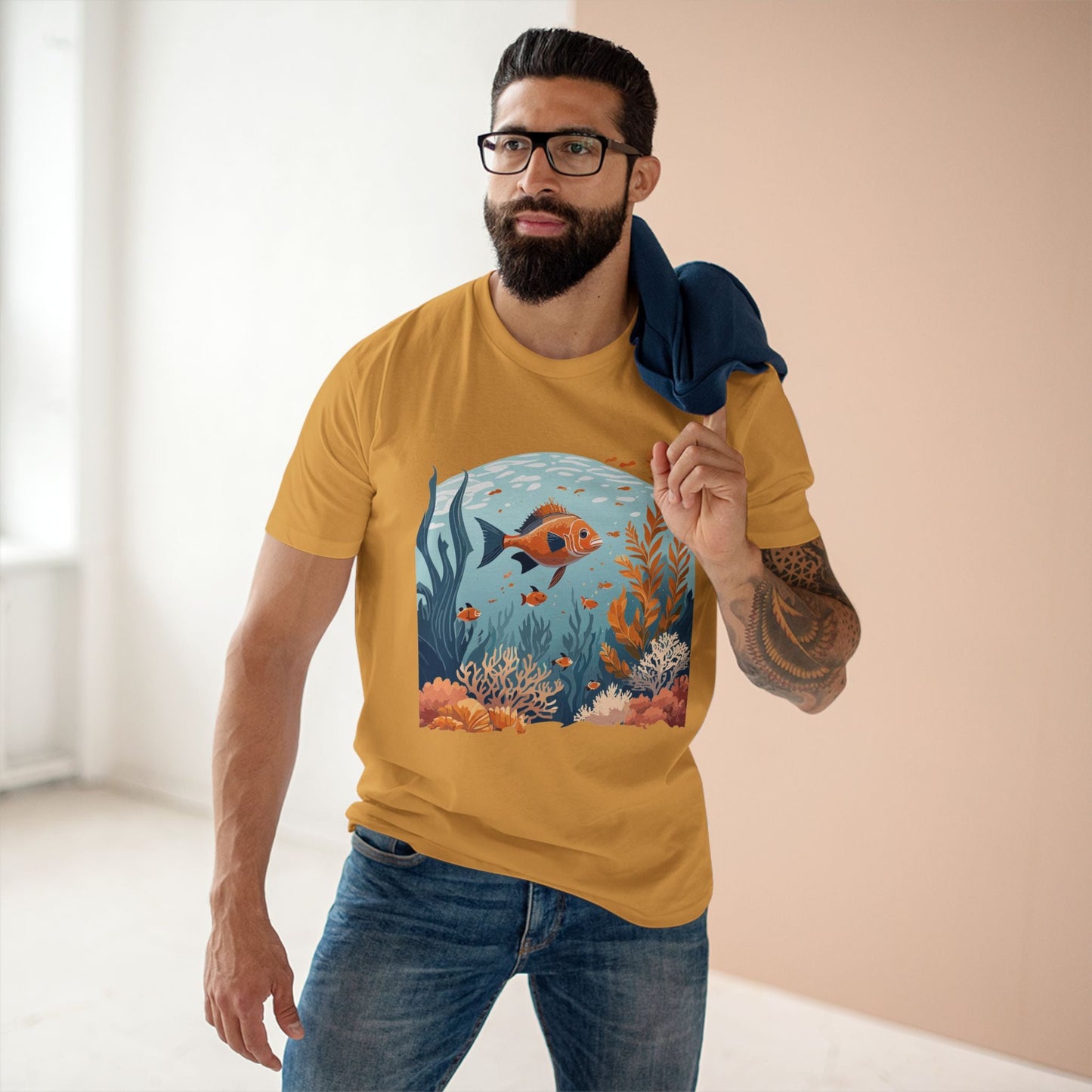 Ocean Shirt Ocean Pacific Premium Cotton Tee With Original Art Design From Retro2Nova Art Collection
