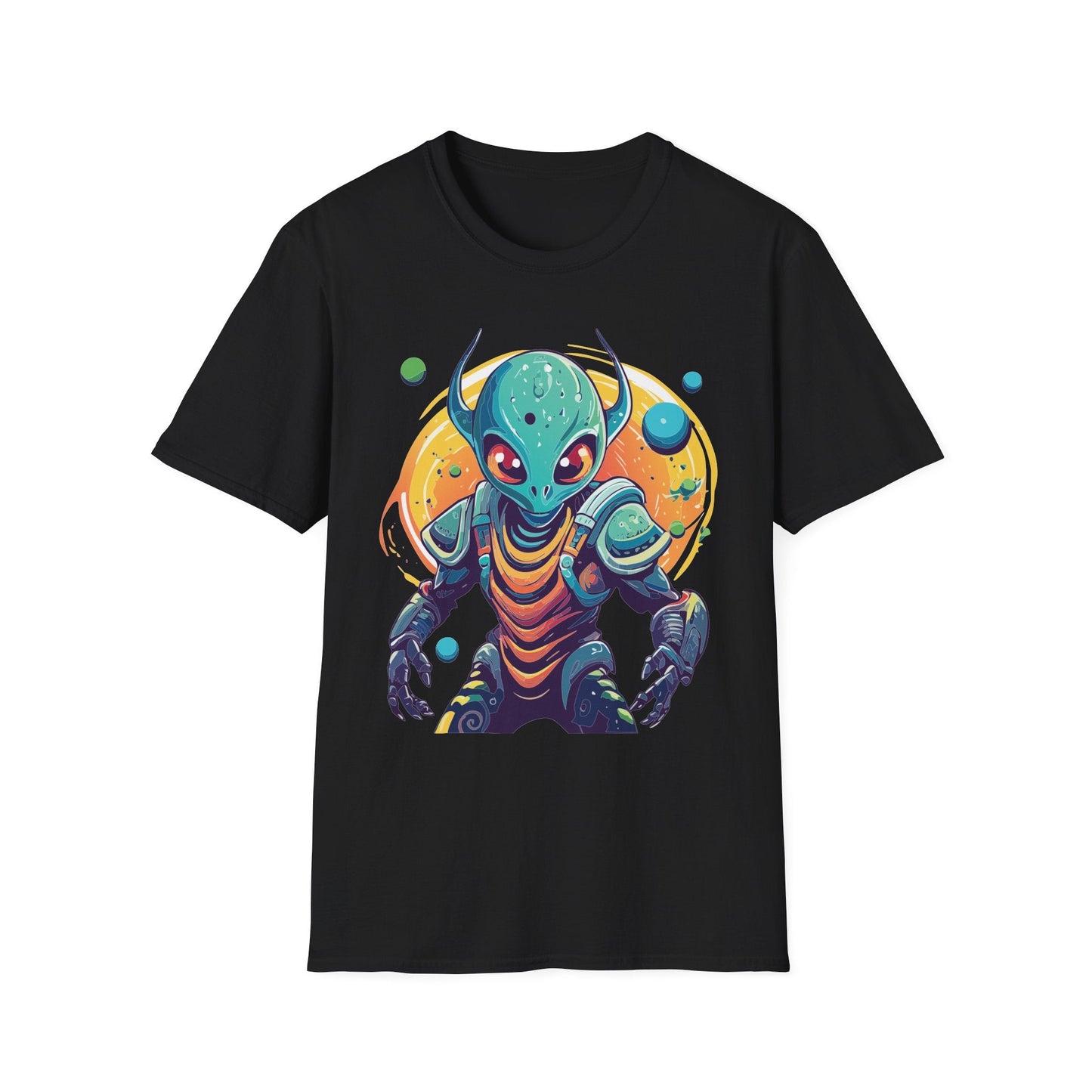 Alien Cosmos Shirt Unisex Softstyle Tee With Alien Art Design Space Theme Graphic Tee