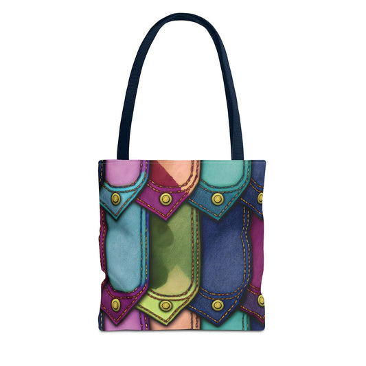 Denim Canvas Bag, Tote Bag Denim Printify