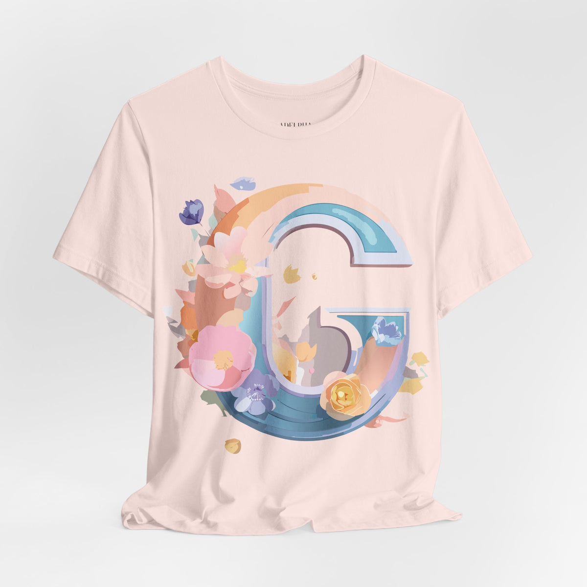 Letter G Graphic Unisex Cotton Bella+Canvas Tee with Art Letter Design