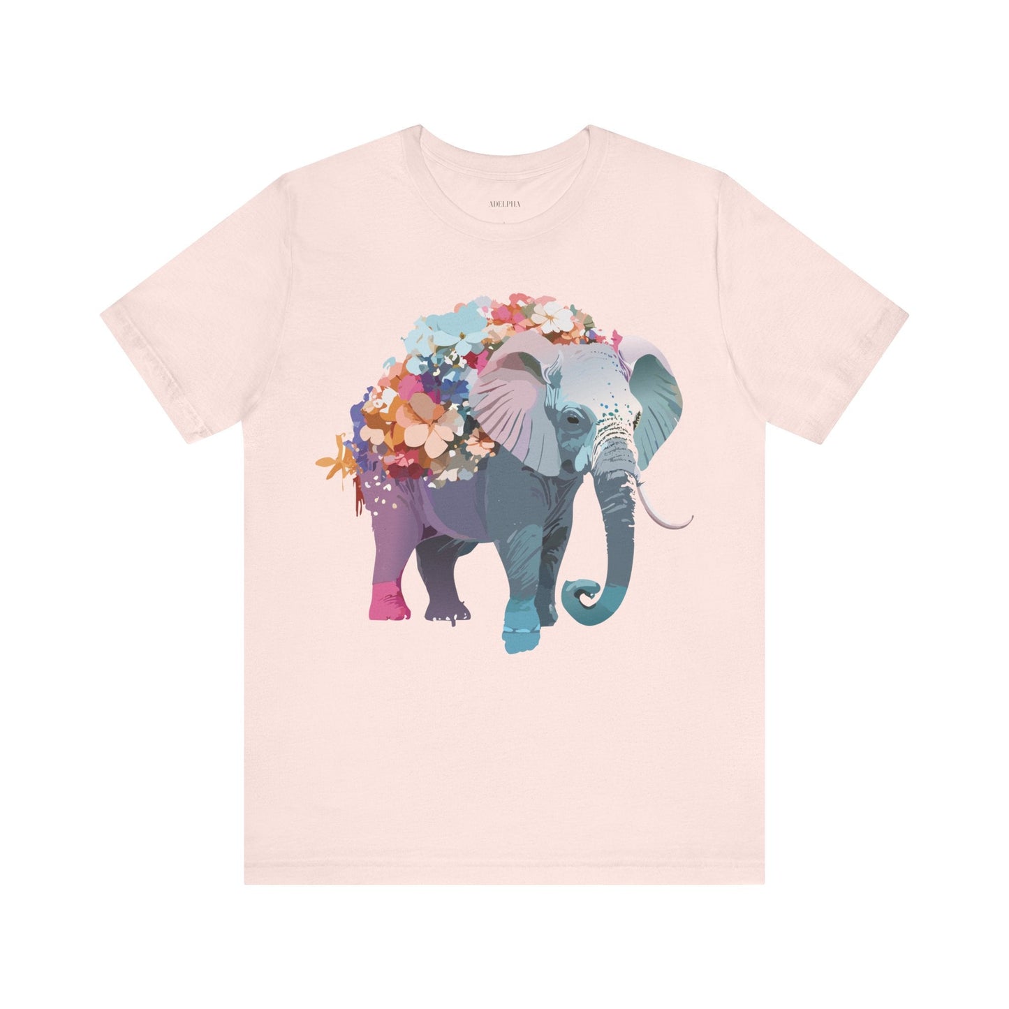 Adelpha Elephant Graphic Tee Unisex Short Sleeve Vintage Inspired Art Design Collection