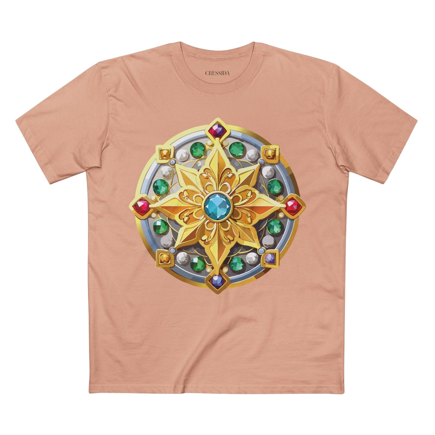 Medallion Graphic T-Shirt Unisex 100 Cotton With Gold Art Design Medal Tee 1