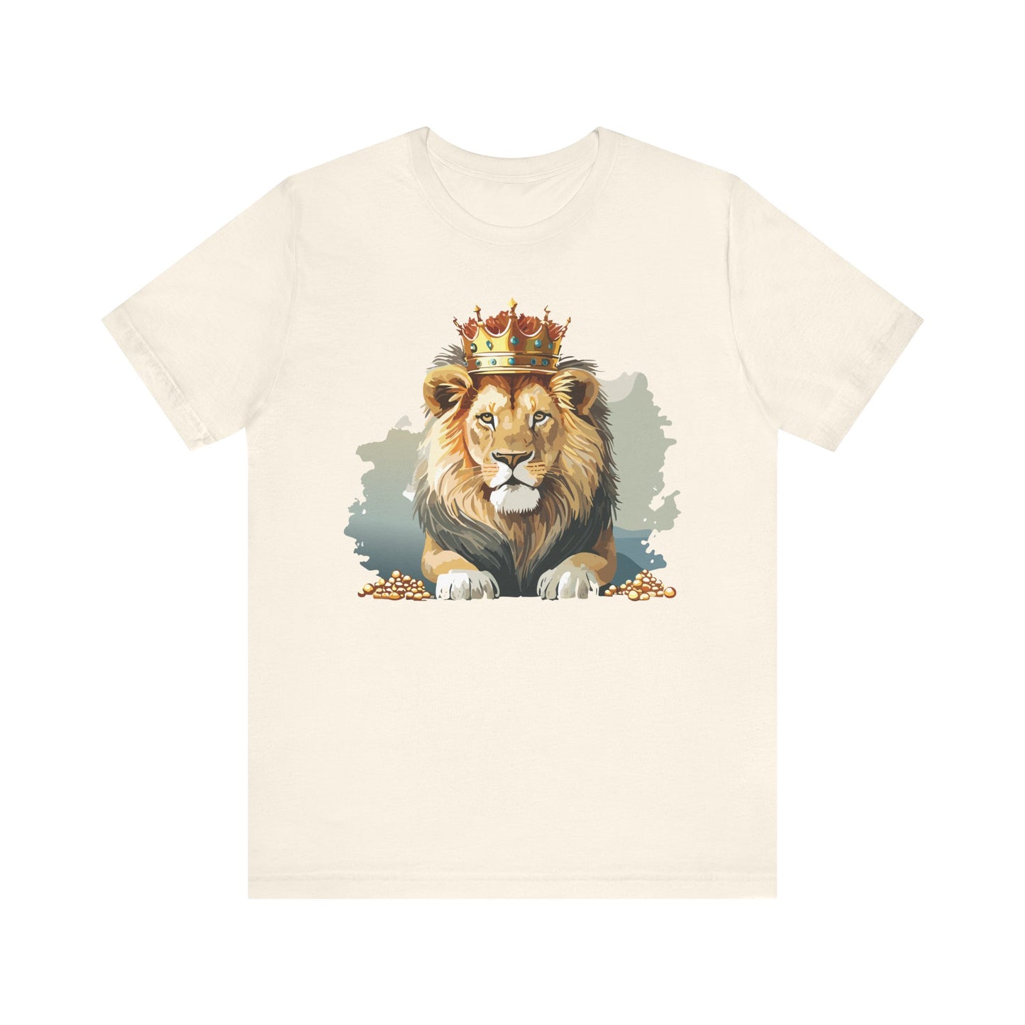 Majestic Lion Crown T-shirt, Animal Shirt, Lion Tee, Unisex Top, Birthday Gift, Shirt with Animal design