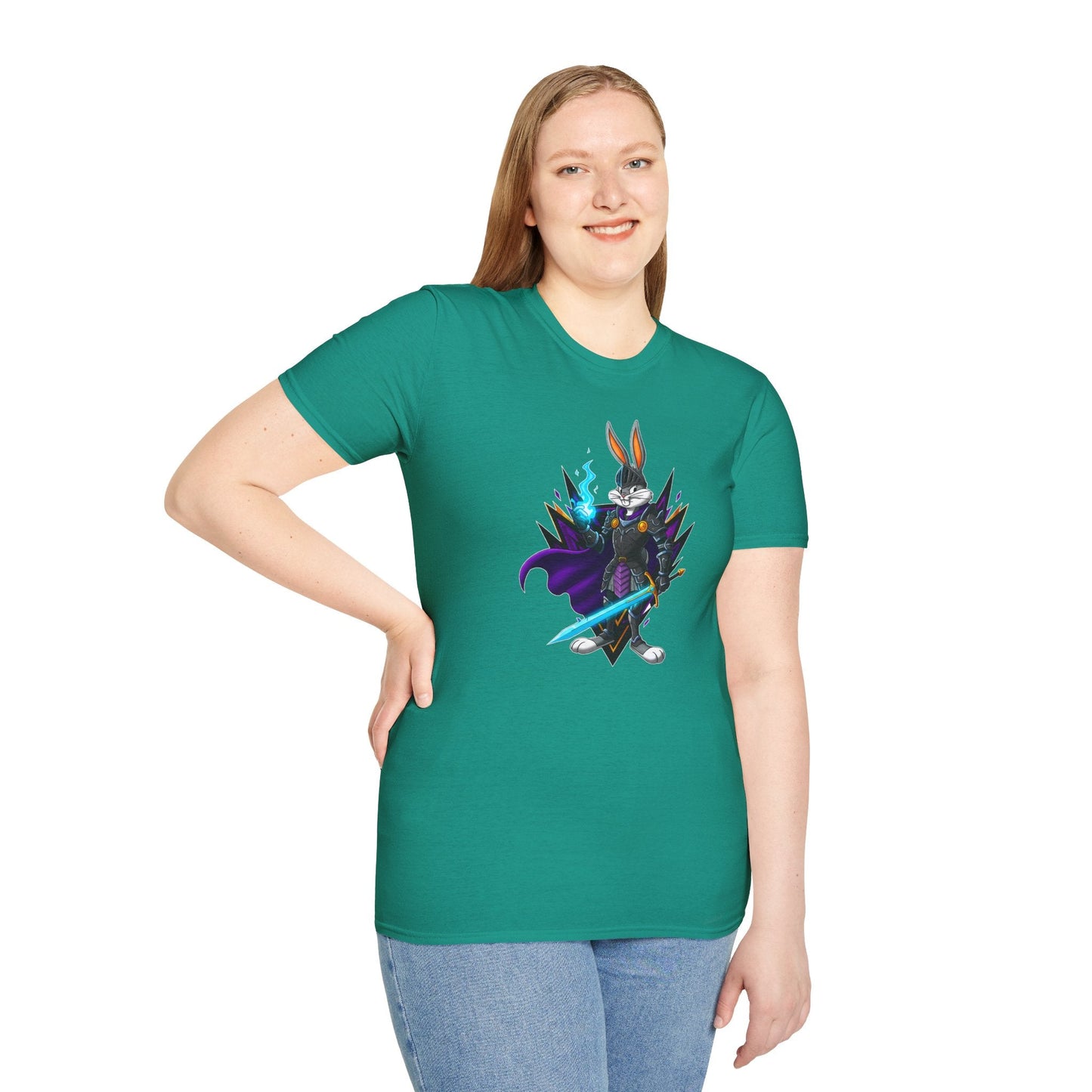 Cartoon Bunny Graphic Unisex Cotton Animal Animation Artwork Design Tee 39
