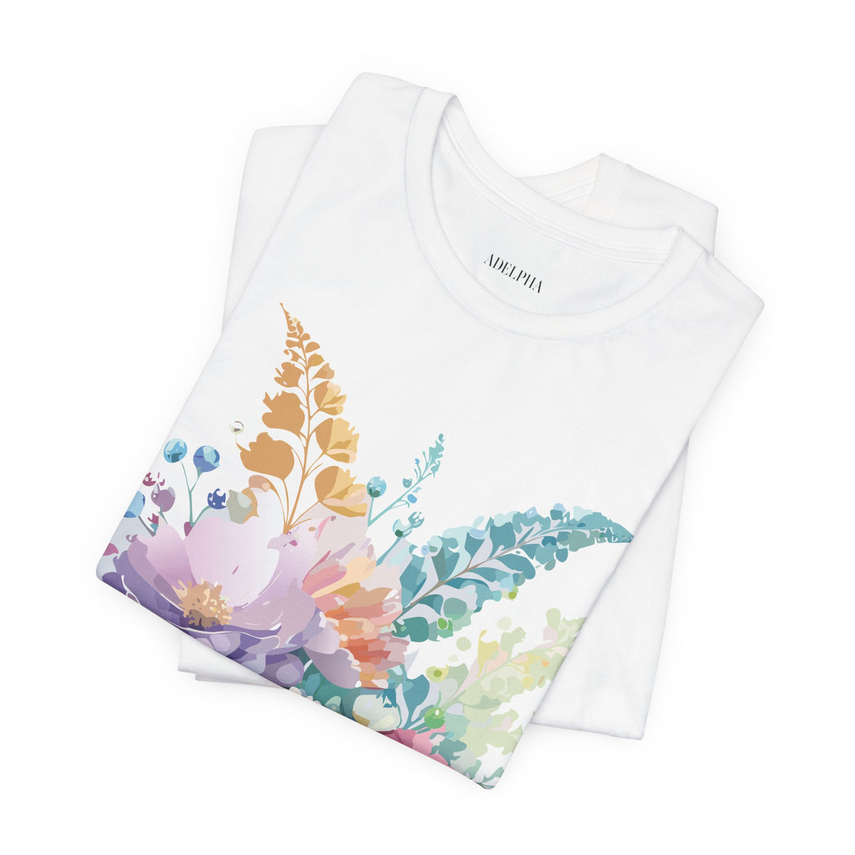 Floral Graphic Tee Shirt - Bella+Canvas Unisex 100 Cotton 16
